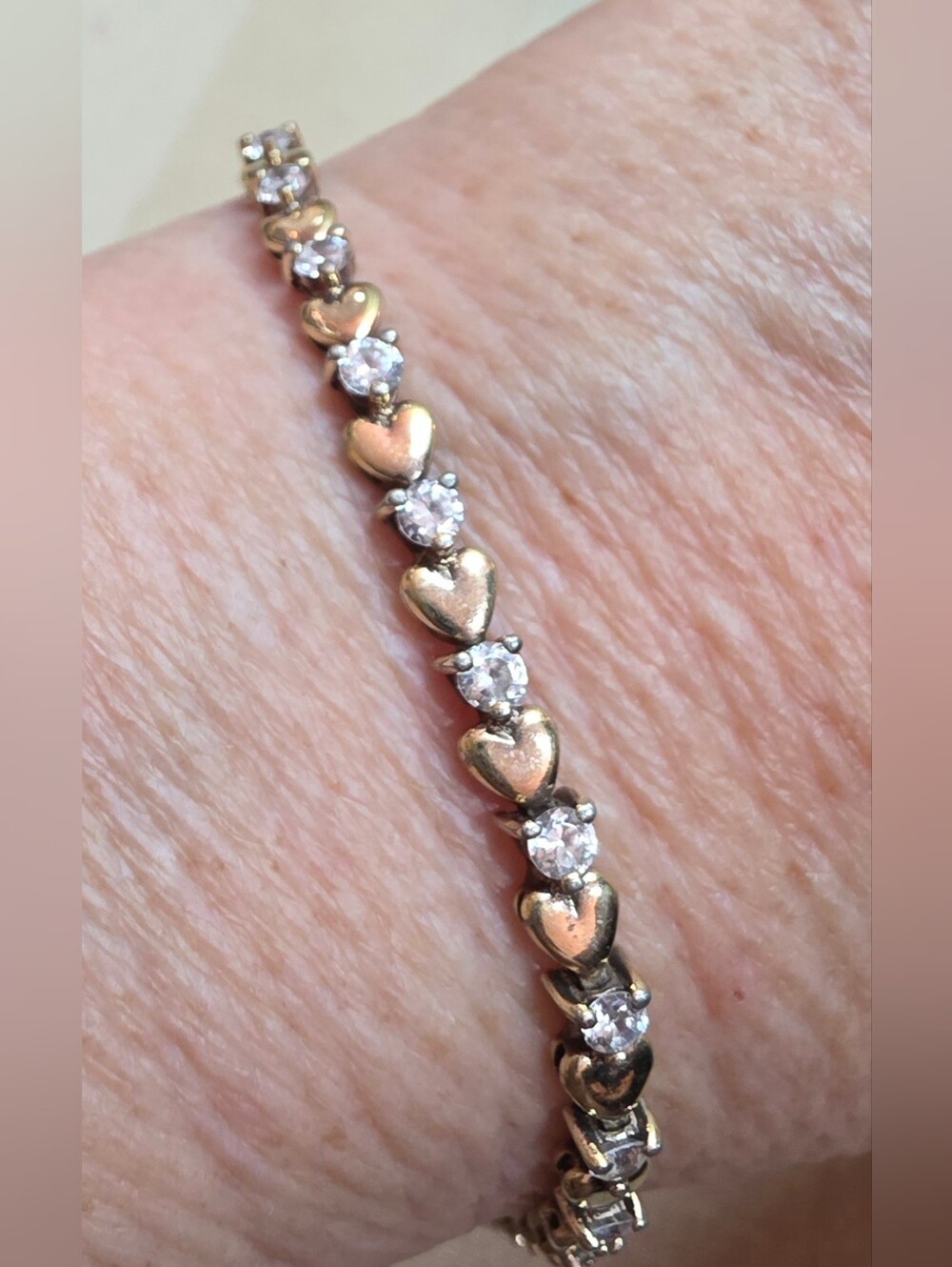 14K Vermeil 925 Cz Diamond Tennis Bracelet 7in